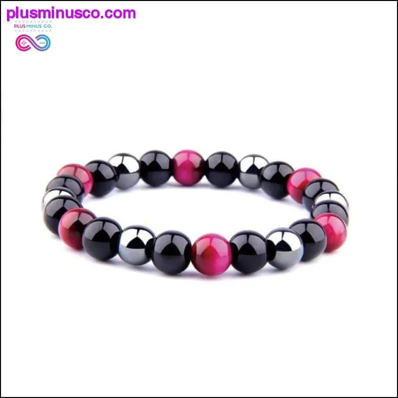 Natural Tiger Eye Hematite Men Bracelets Set Magnetic Health