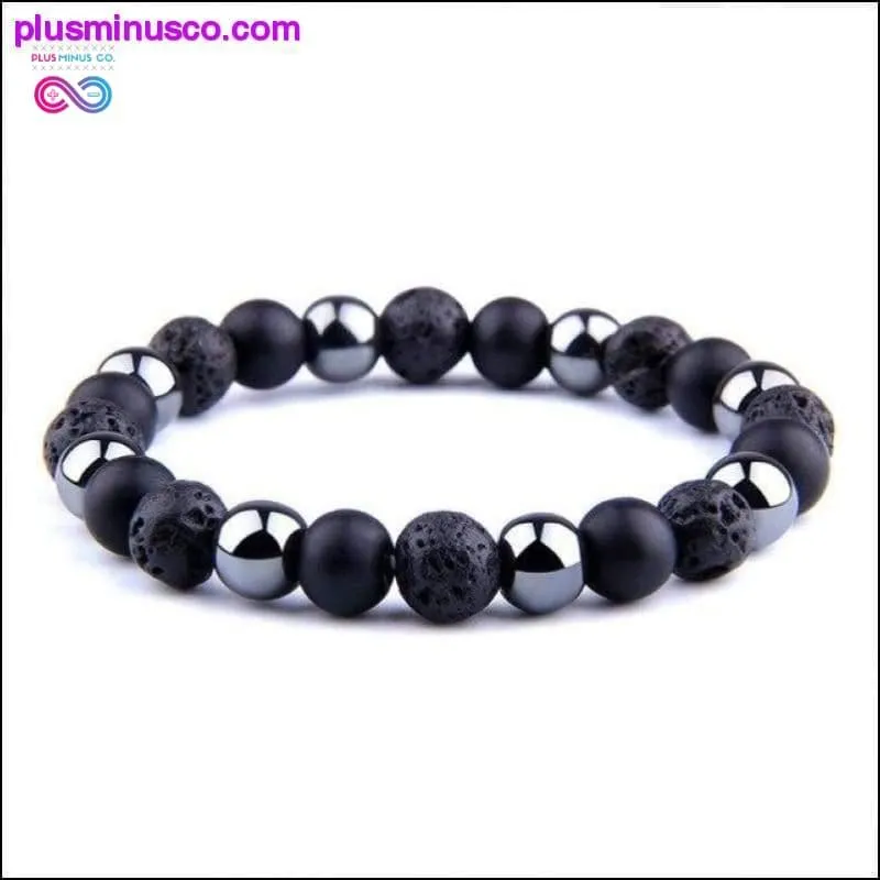 Natural Tiger Eye Hematite Men Bracelets Set Magnetic Health