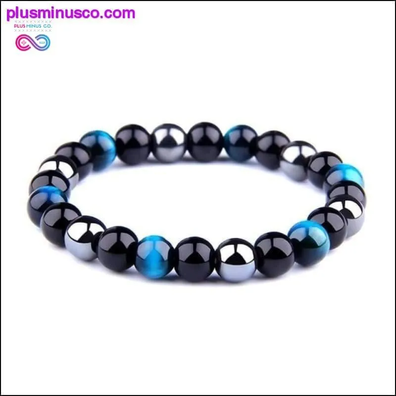 Natural Tiger Eye Hematite Men Bracelets Set Magnetic Health