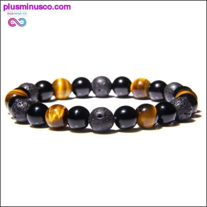 Natural Tiger Eye Hematite Men Bracelets Set Magnetic Health