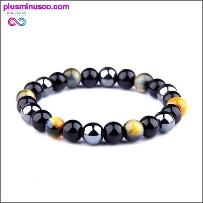 Natural Tiger Eye Hematite Men Bracelets Set Magnetic Health