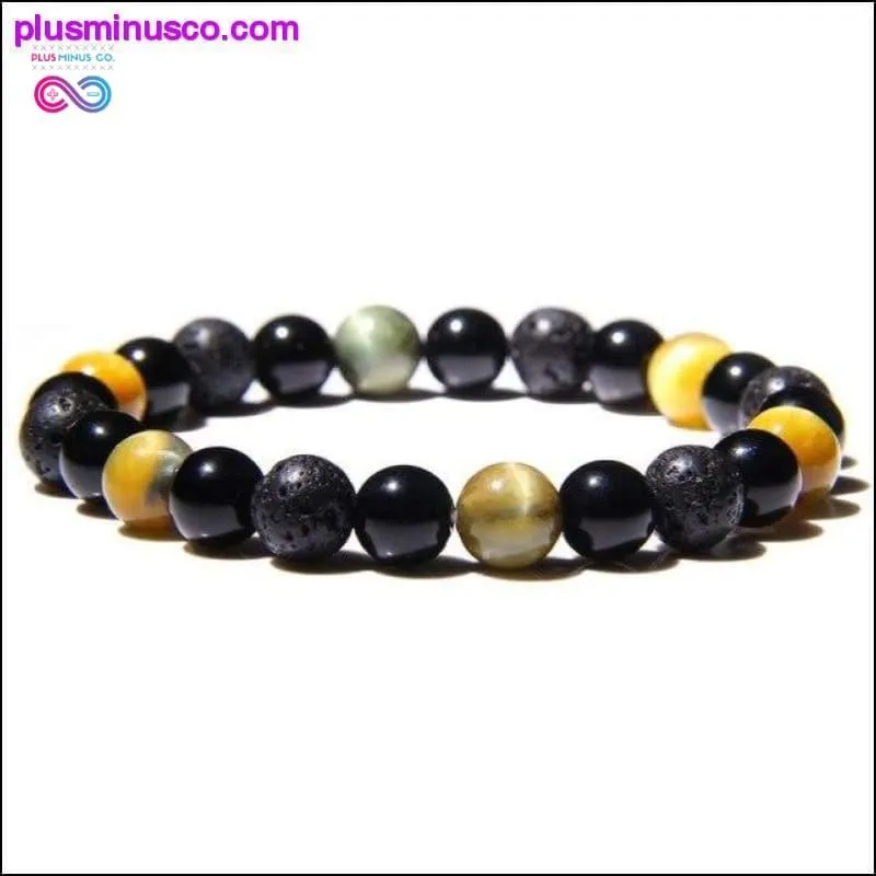 Natural Tiger Eye Hematite Men Bracelets Set Magnetic Health