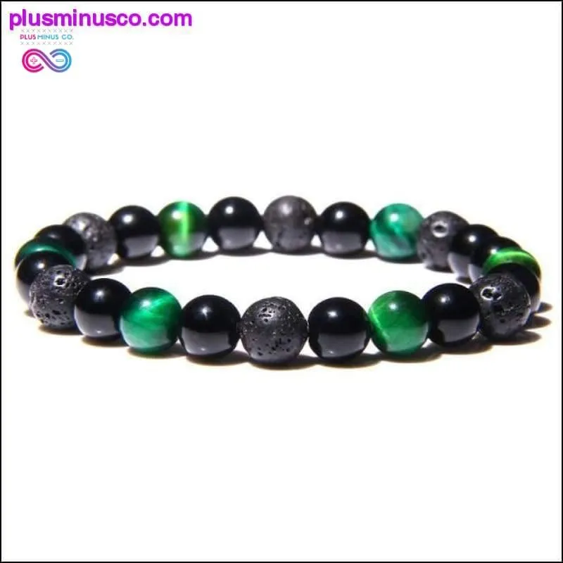 Natural Tiger Eye Hematite Men Bracelets Set Magnetic Health
