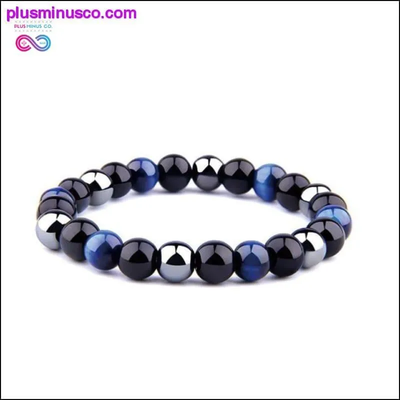 Natural Tiger Eye Hematite Men Bracelets Set Magnetic Health