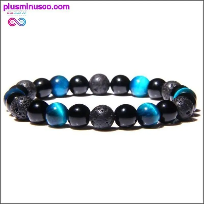 Natural Tiger Eye Hematite Men Bracelets Set Magnetic Health