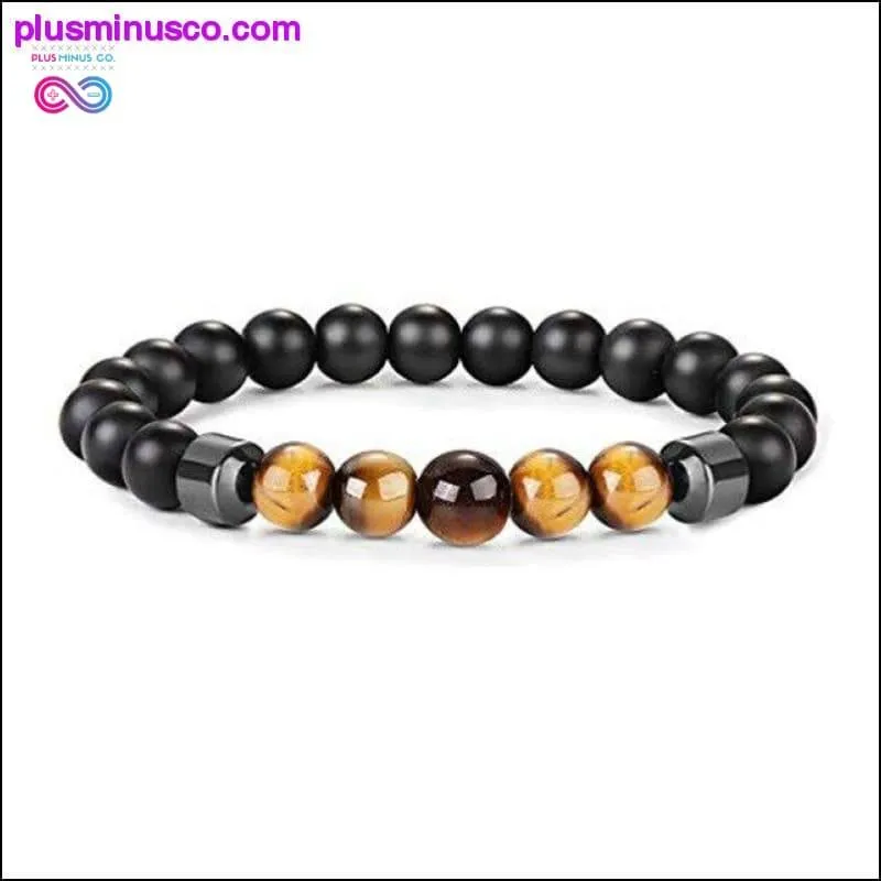 Natural Tiger Eye Hematite Men Bracelets Set Magnetic Health