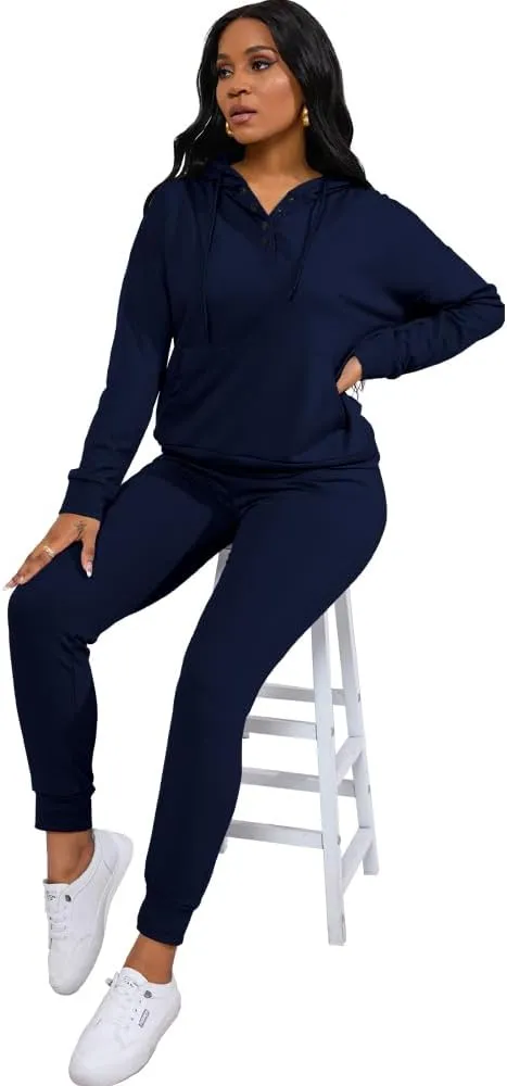 Nimsruc Two Piece Outfits For Women Jogging Suits Casual Sweatsuits Jogger