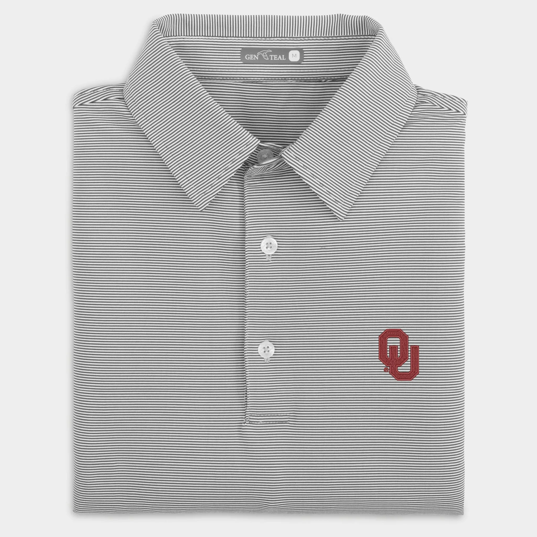 Oklahoma Pinstripe Performance Polo