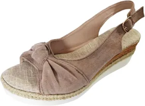 Orthopedic Platform Wedge Sandals Women Flat Open Toe Ankle Espadrilles Arch Support Casual Strappy Low Wedges Espadrille Slingback Bowknot Summer Shoes Slip on Beach Sandal Walking Slippers