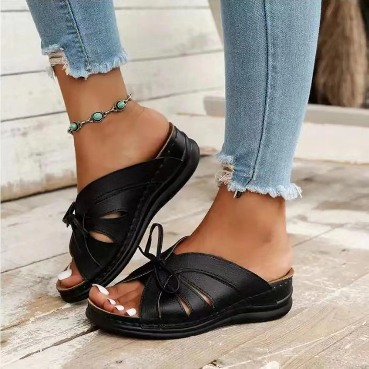 Orthopedic Sandals for Women Arch Support Summer Sandals Recovery Slides Plantar Fasciitis Slippers Walking Shoes2