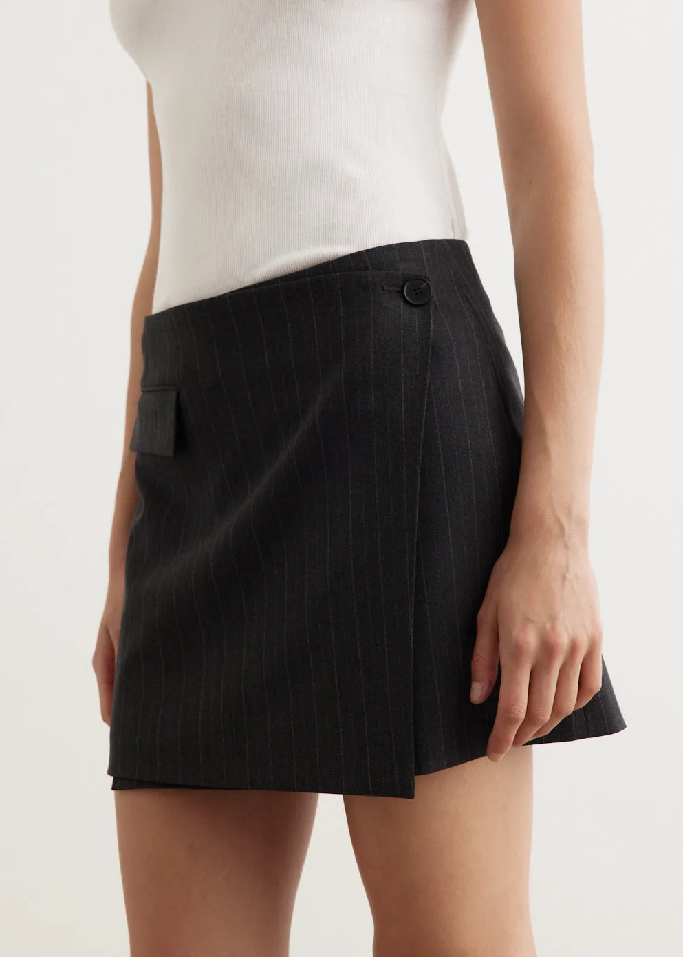 Piper Pinstripe Mini Skirt