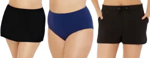 PL-CRBTM - Wholesale Women's Plus Swim Bottom, Skirt, & Shorts Set
