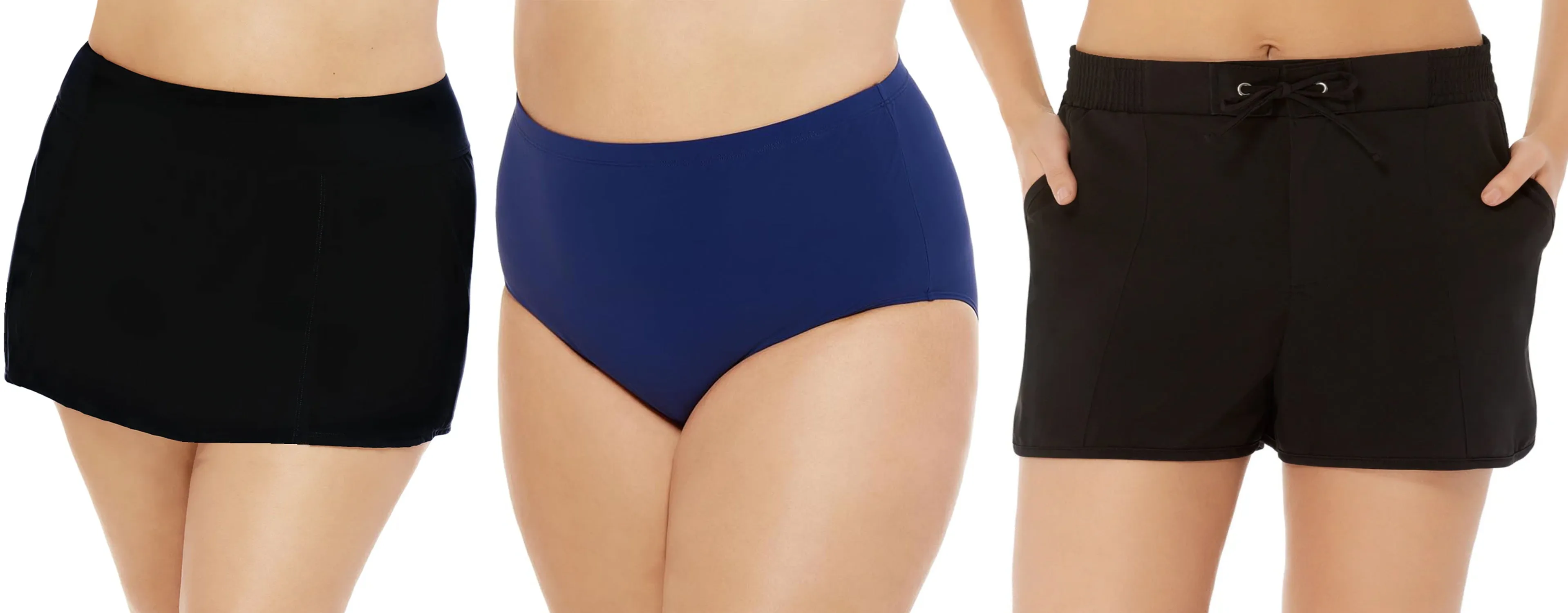 PL-CRBTM - Wholesale Women's Plus Swim Bottom, Skirt, & Shorts Set