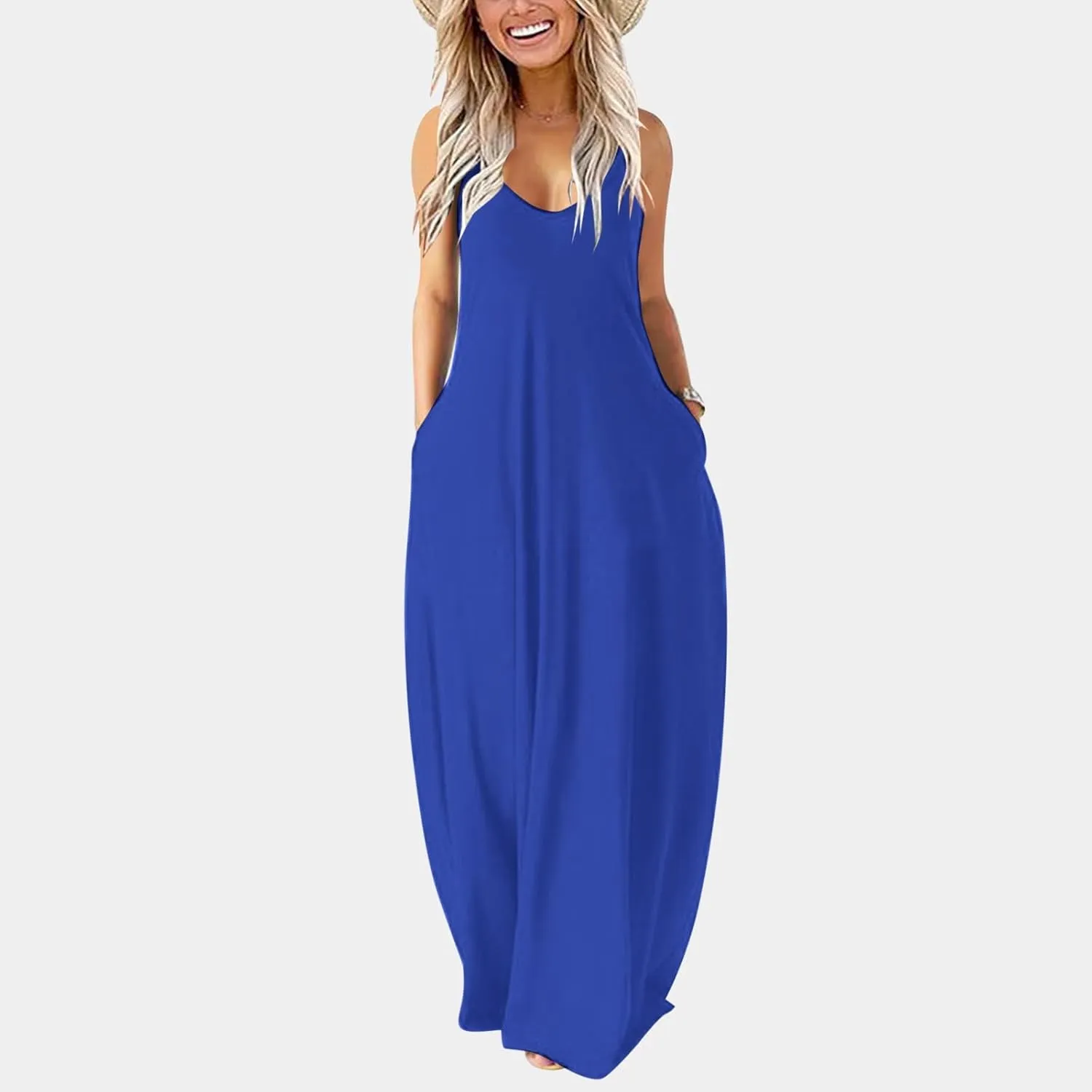 PTOLOCIF Womens Solid Round Neck Long Sleeved Patchwork Long Skirt is Fashionable and Plus Size Dress Blouses for Women