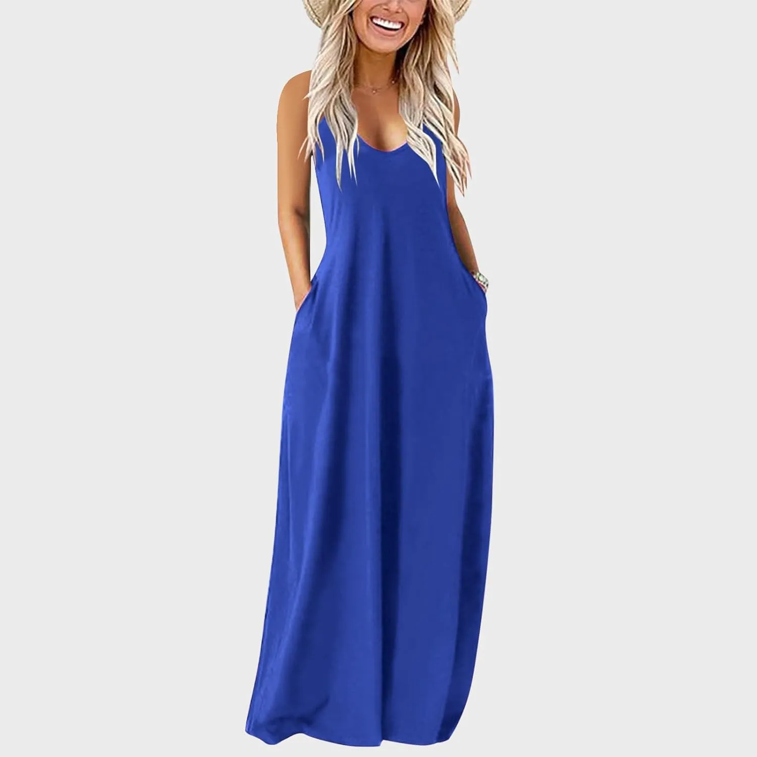 PTOLOCIF Womens Solid Round Neck Long Sleeved Patchwork Long Skirt is Fashionable and Plus Size Dress Blouses for Women