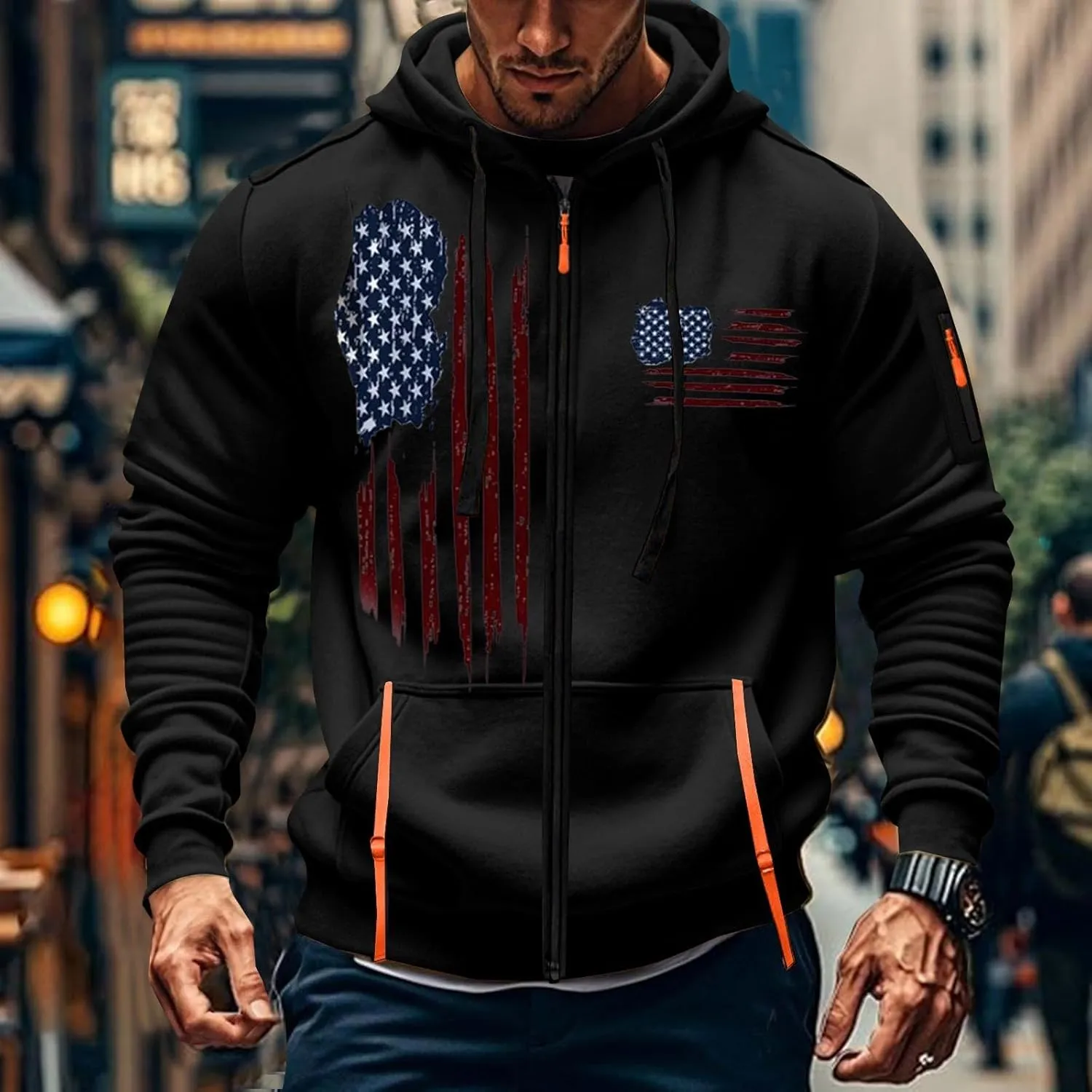 Quarter-Zip Fleece Sweatshirt Zipper Long Sleeved Hoodie Men Sweatshirt Sweatshirts Men Mens Hoodie Men Hoodies Mens