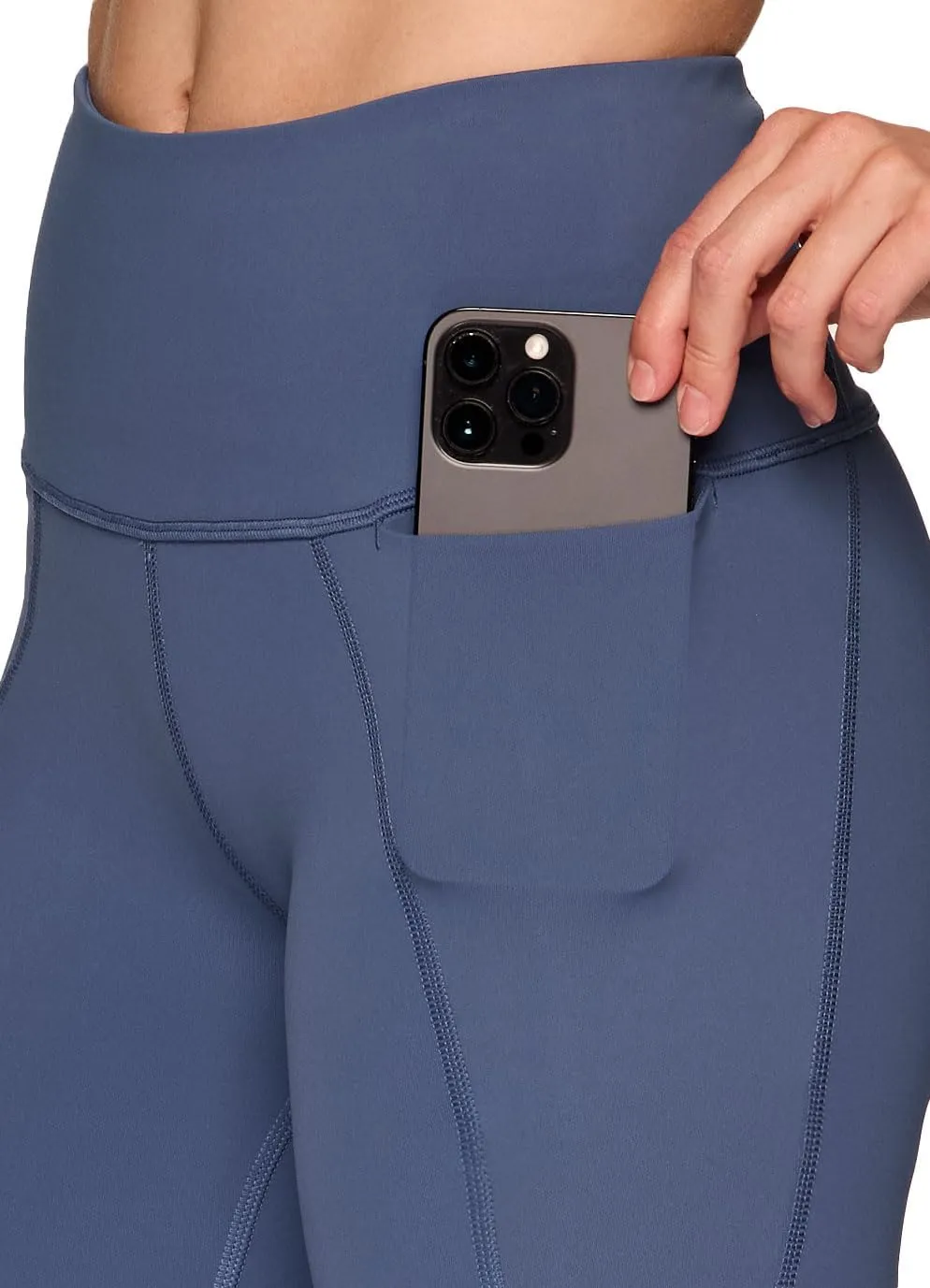 RBX Active Women's 7/8 Leggings, Quick Drying Squat Proof Gym Tights Ankle Length Workout Running Yoga Legging with Pockets