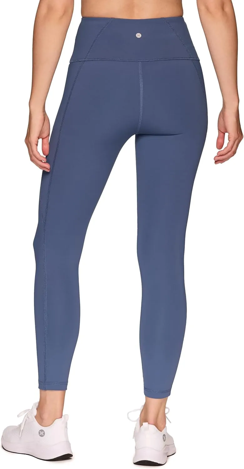 RBX Active Women's 7/8 Leggings, Quick Drying Squat Proof Gym Tights Ankle Length Workout Running Yoga Legging with Pockets