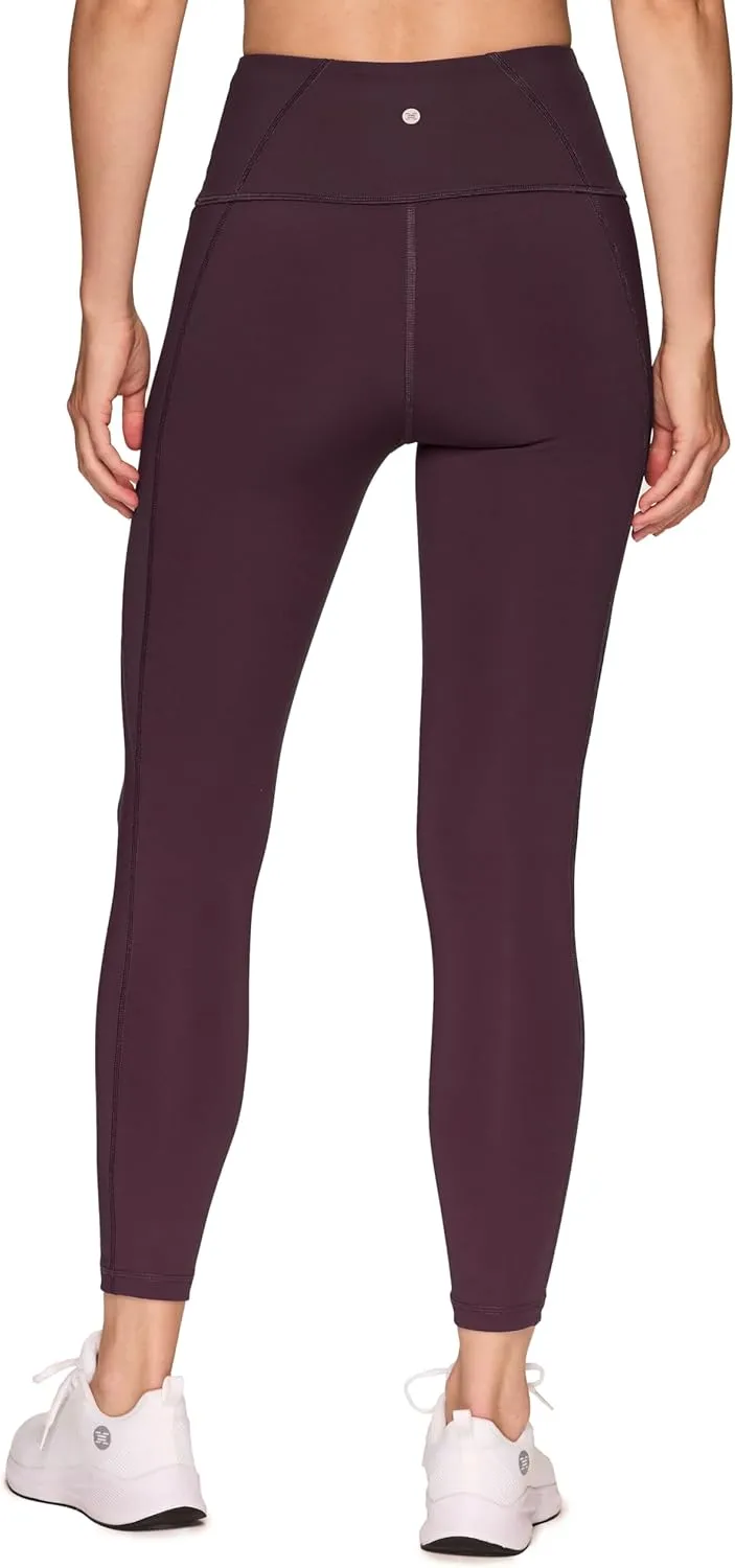 RBX Active Women's 7/8 Leggings, Quick Drying Squat Proof Gym Tights Ankle Length Workout Running Yoga Legging with Pockets