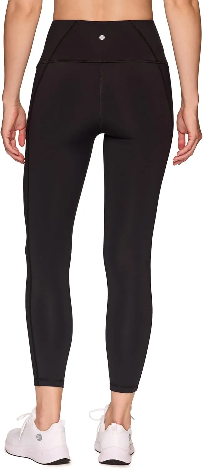 RBX Active Women's 7/8 Leggings, Quick Drying Squat Proof Gym Tights Ankle Length Workout Running Yoga Legging with Pockets