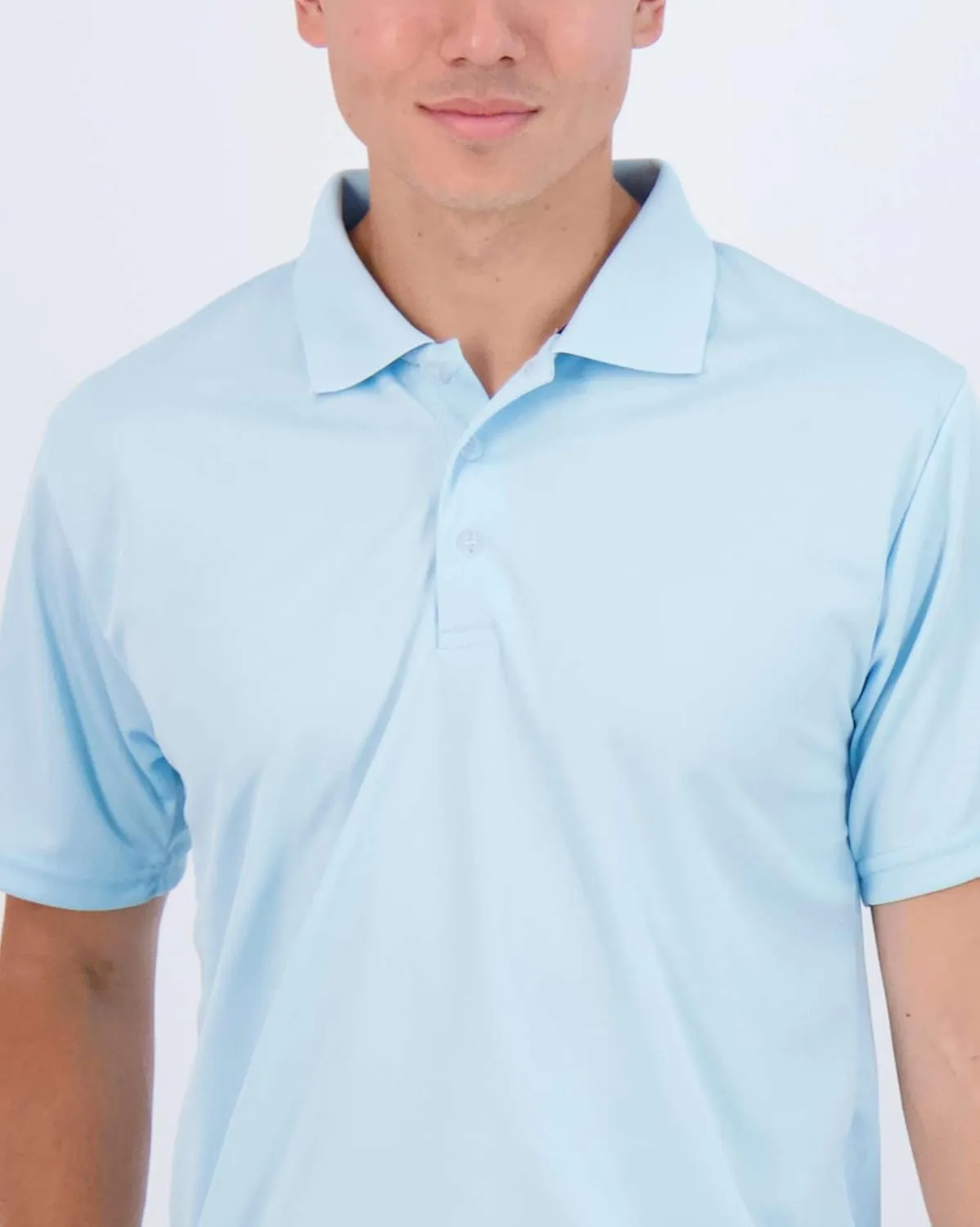 Real Essentials 3 Pack: Men's Quick-Dry Short Sleeve Athletic Performance Polo Shirt (Available in Big & Tall)