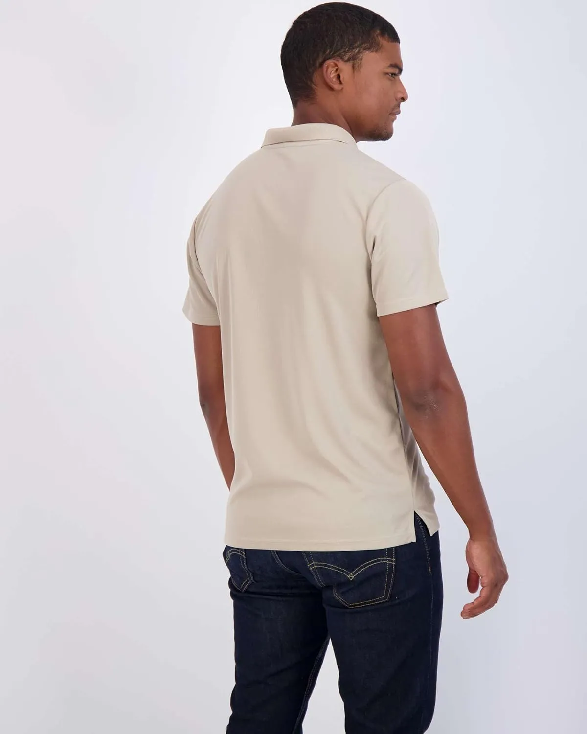 Real Essentials 3 Pack: Men's Quick-Dry Short Sleeve Athletic Performance Polo Shirt (Available in Big & Tall)