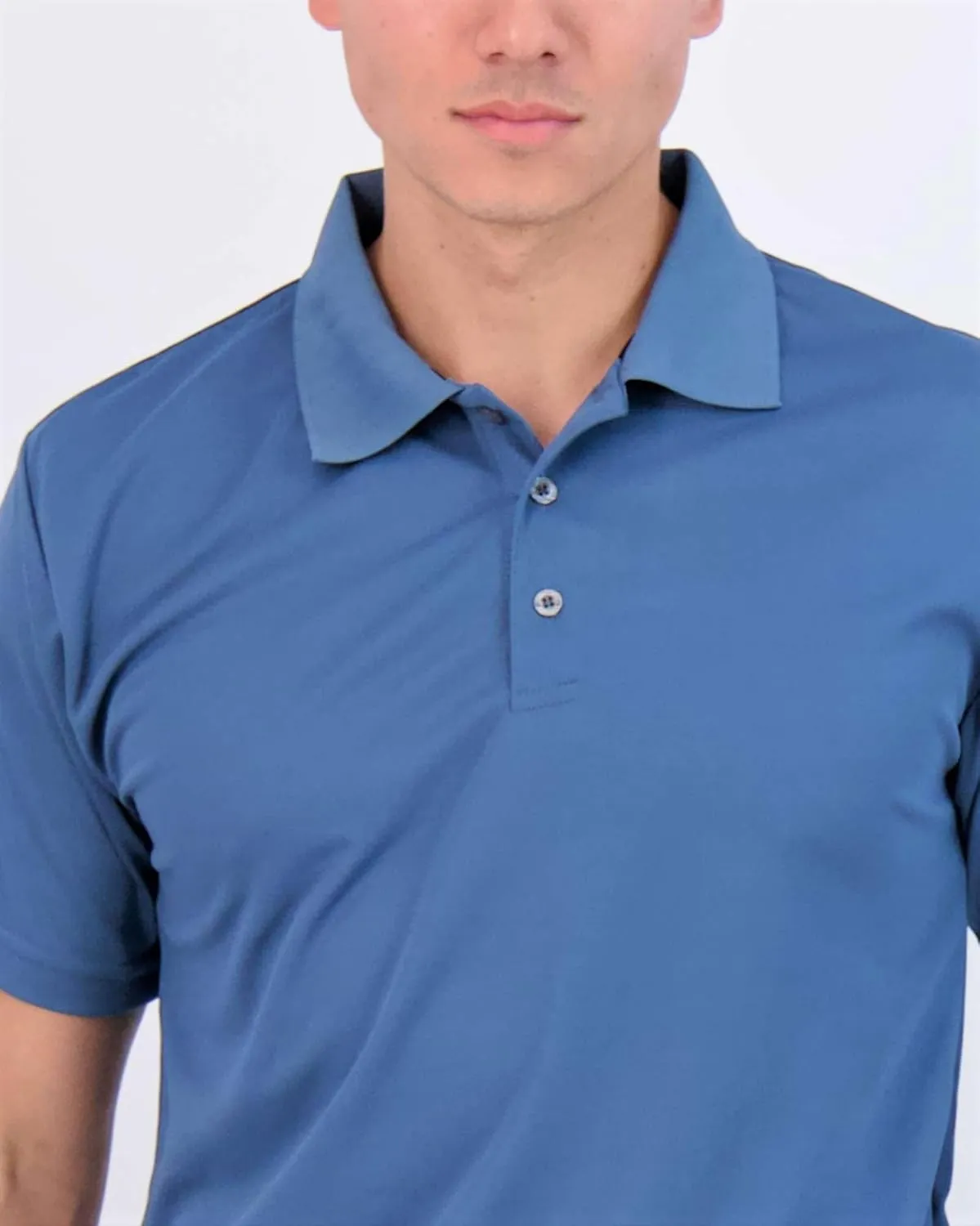 Real Essentials 3 Pack: Men's Quick-Dry Short Sleeve Athletic Performance Polo Shirt (Available in Big & Tall)