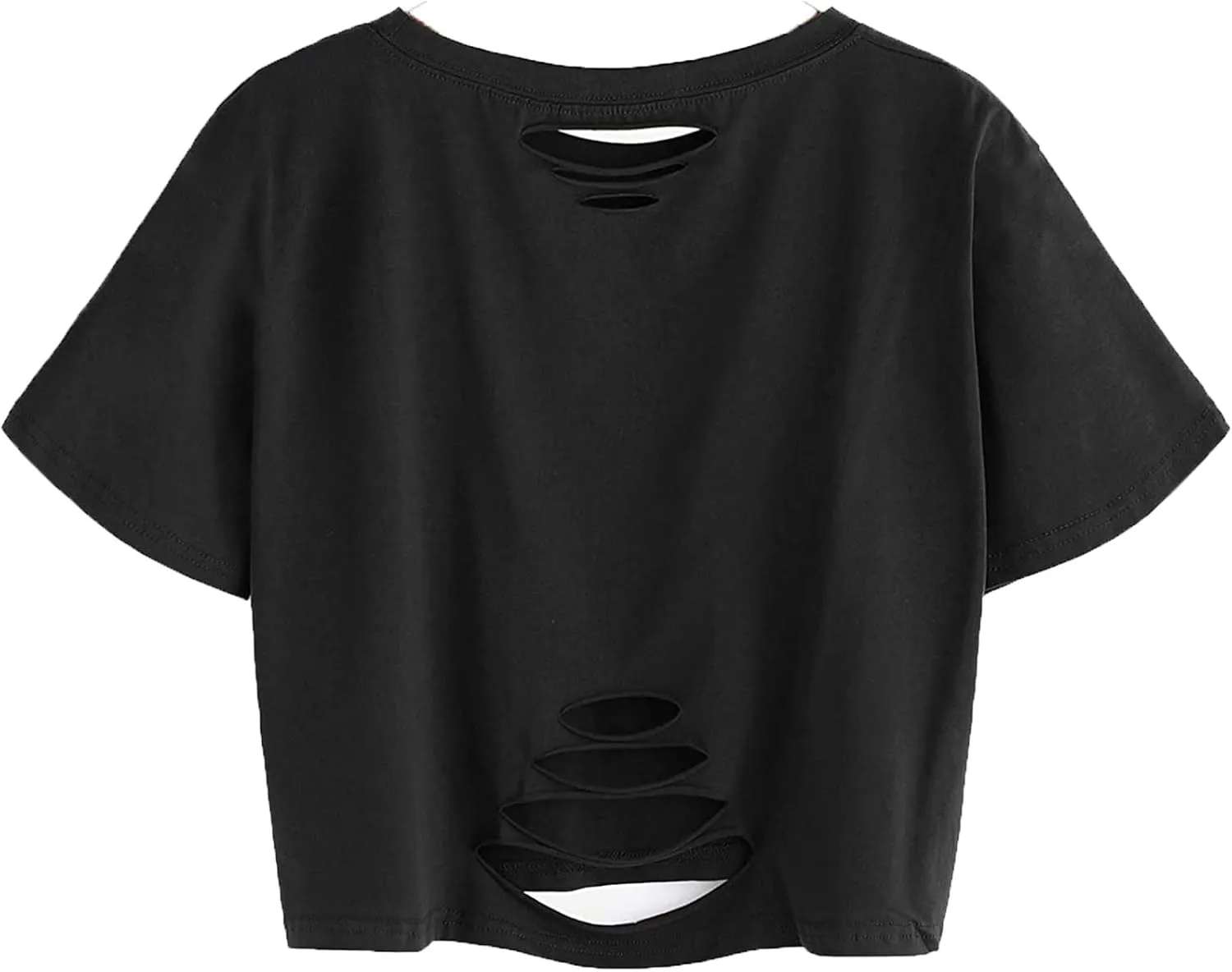 Remidoo Women's Casual Short Sleeve Graphic Print Tie Dye Crop Top T Shirt