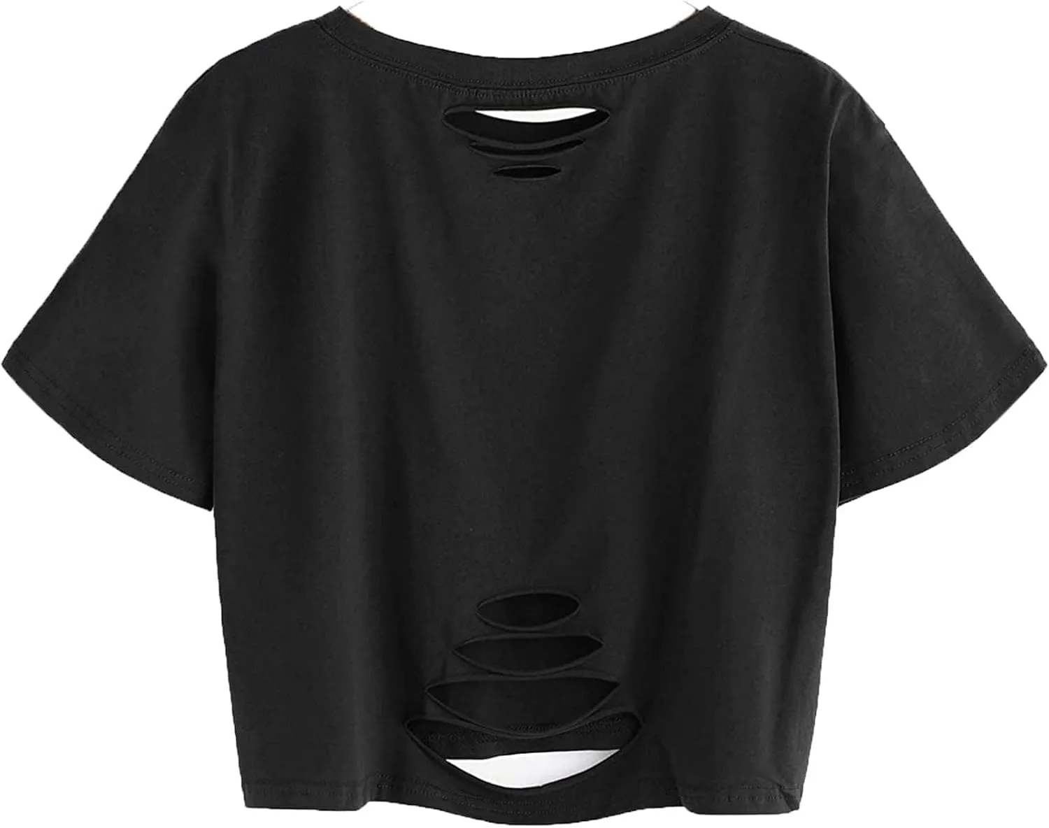 Remidoo Women's Casual Short Sleeve Graphic Print Tie Dye Crop Top T Shirt