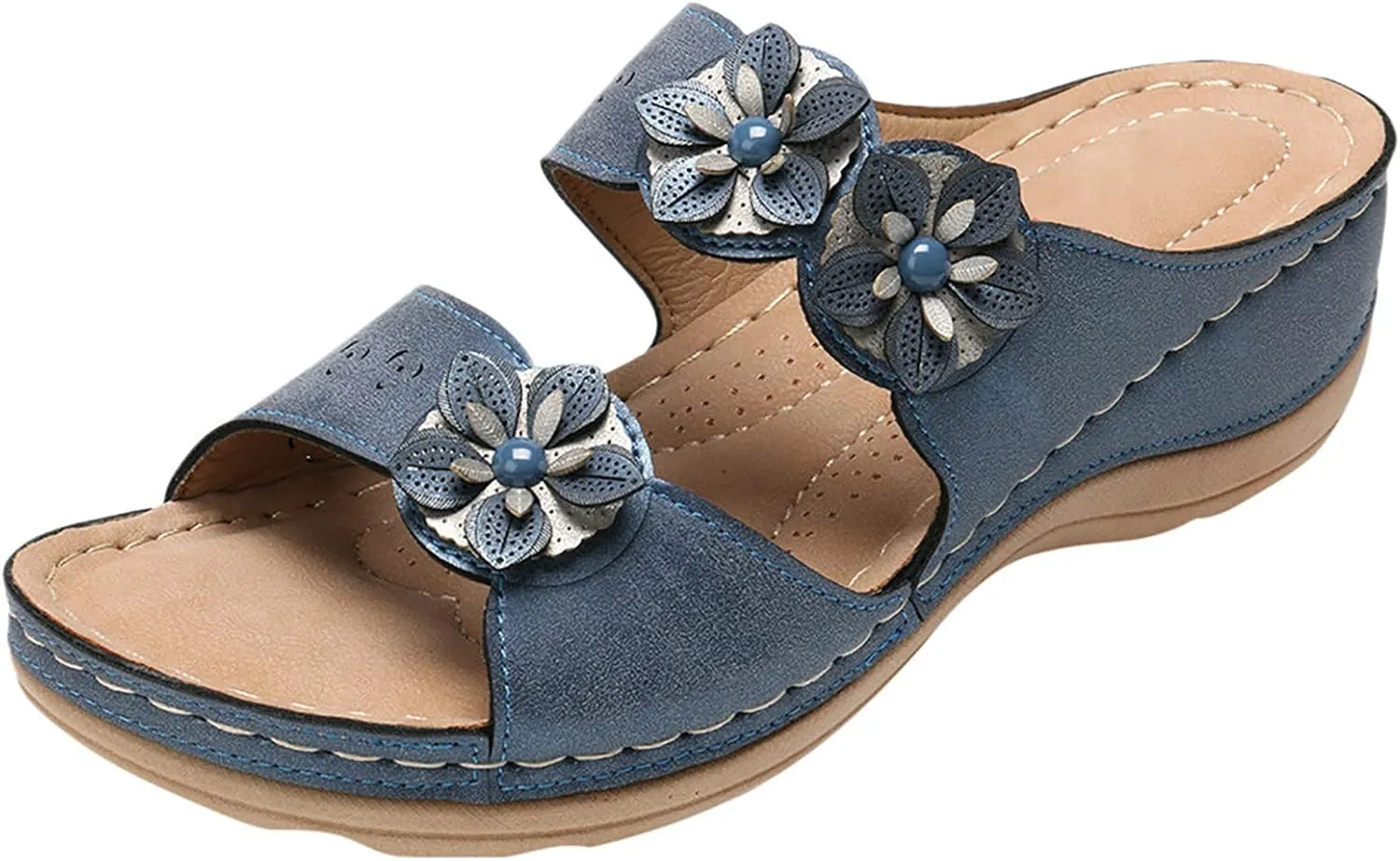 Sandals Women Open Toe Anti Slip Comfortable Walking Womens Sandals Wedge Summer Dressy Orthopedic Platform Sandals