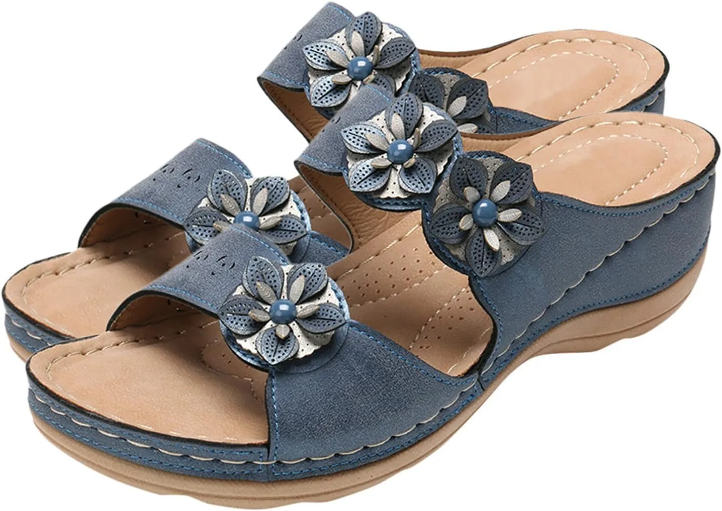 Sandals Women Open Toe Anti Slip Comfortable Walking Womens Sandals Wedge Summer Dressy Orthopedic Platform Sandals