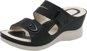 Sandals Women Open Toe Cross Strap Comfortable Womens Sandals Flats Beach Summer Dress Orthopedic Platform Sandals