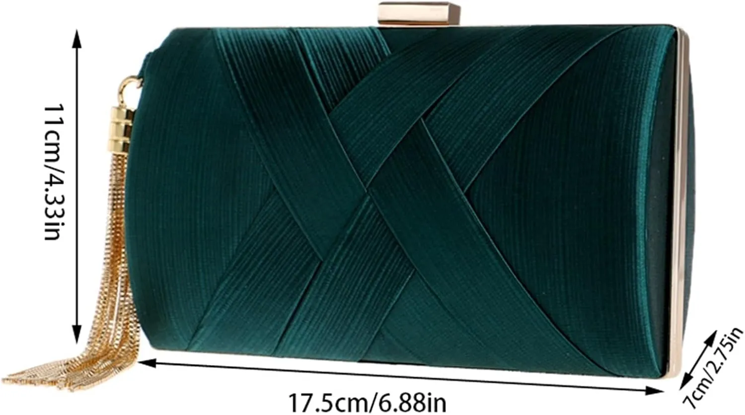 Sangeuhhlk Women's Silk Satin Evening Clutch Bags Tassel Pendant Bridal Wedding Purses Formal Prom Party Crossbody Handbag(Black)