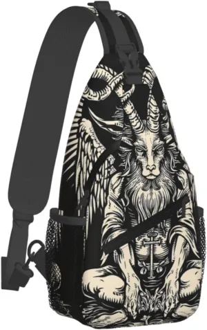 Satan Sling Backpack Hiking Backpack Crossbody Bag Sports Lightweight And Durable Chest Bag Shoulder Bag For Women Men