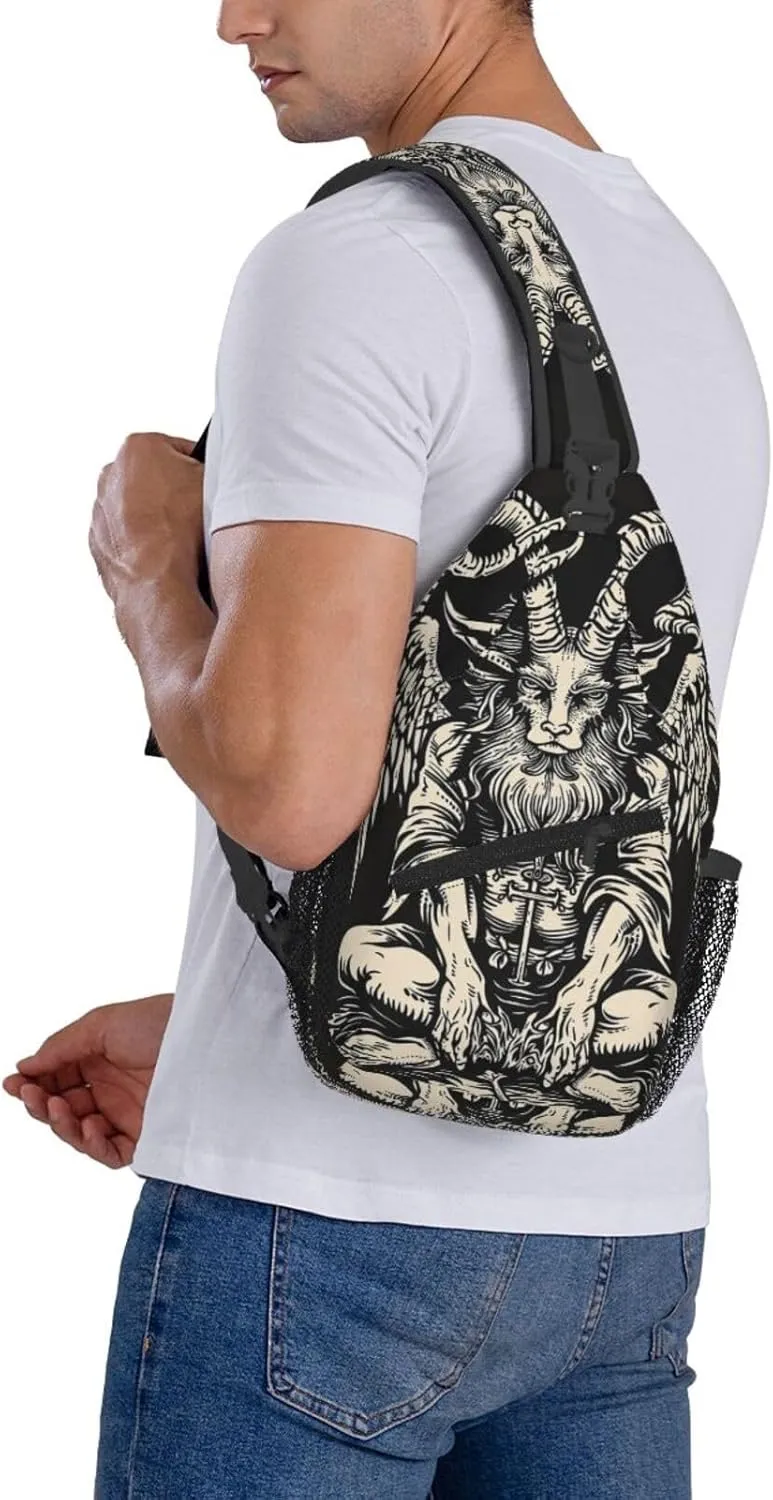 Satan Sling Backpack Hiking Backpack Crossbody Bag Sports Lightweight And Durable Chest Bag Shoulder Bag For Women Men