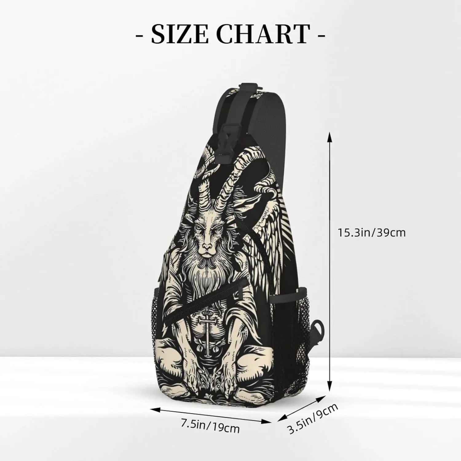 Satan Sling Backpack Hiking Backpack Crossbody Bag Sports Lightweight And Durable Chest Bag Shoulder Bag For Women Men