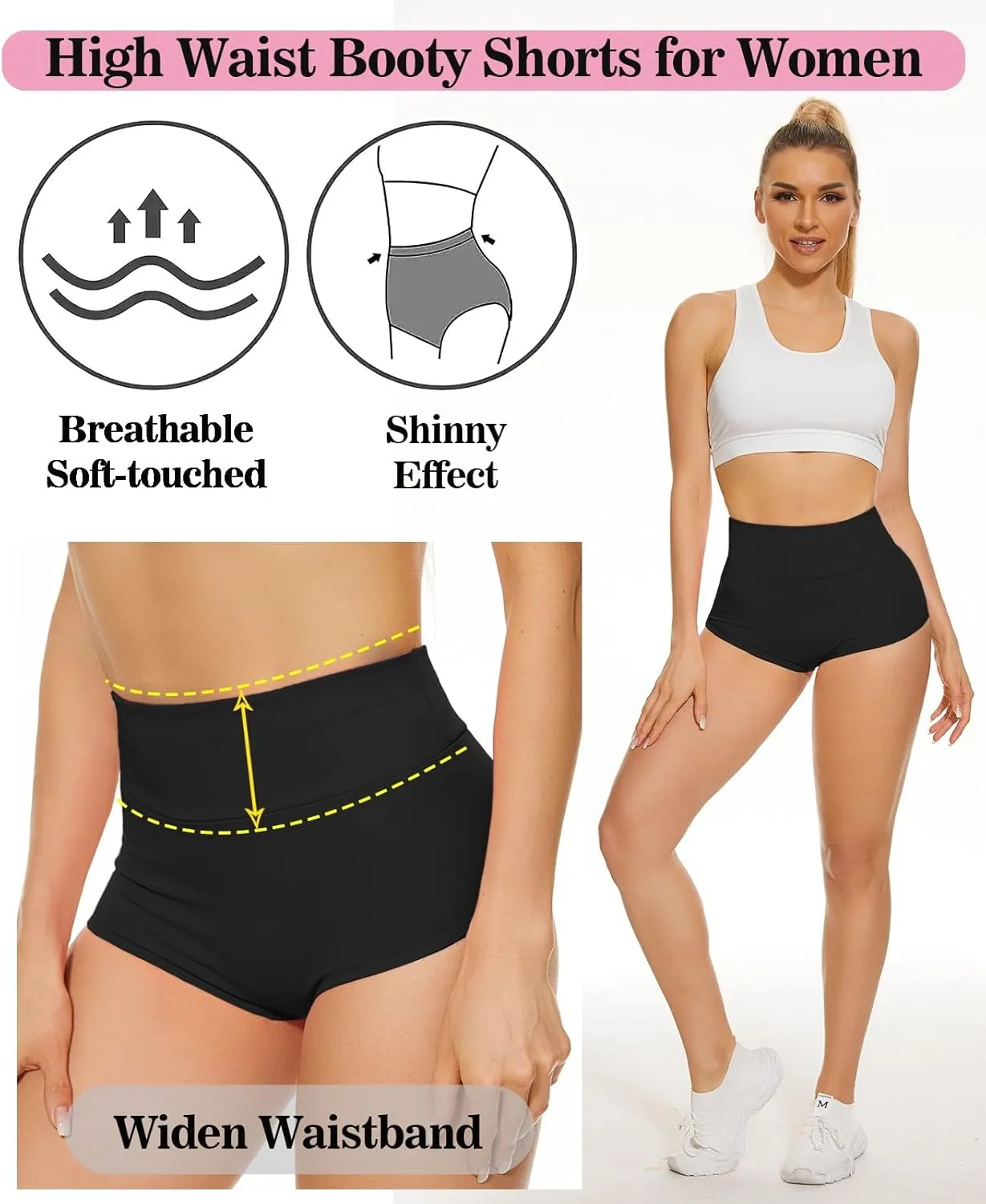 Scrunch Booty Shorts for Women V Back High Waisted Yoga Shorts Cut Out Rave Bottoms Butt Lifting Short Mini Hot Pants