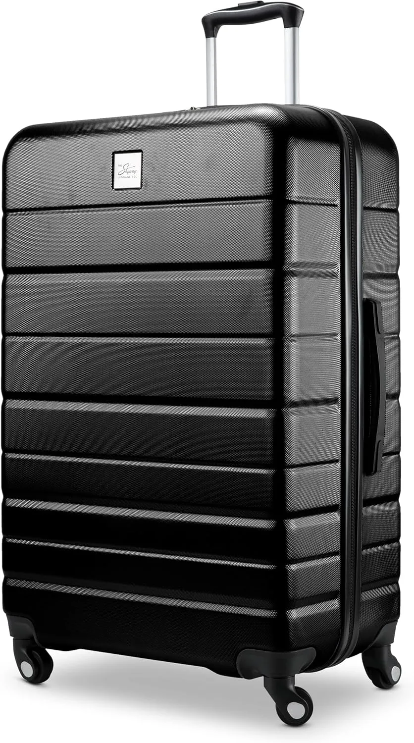 Skyway Epic 2.0 Hardside Lightweight and Durable ABS Shell Luggage, Spacious with Dual Spinning Wheels, Comfort Grip, Men and Women, 24-inch Medium Check-In, Black