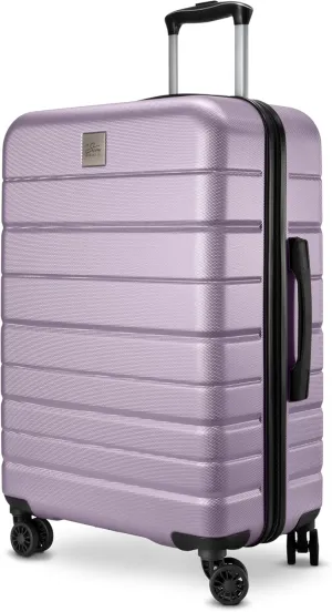 Skyway Epic 2.0 Hardside Lightweight and Durable ABS Shell Luggage, Spacious with Dual Spinning Wheels, Comfort Grip, Men and Women, 24-inch Medium Check-In, Silver Lilac