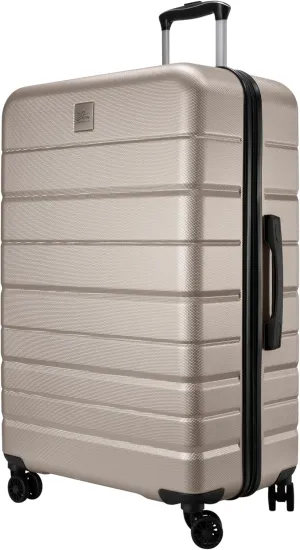 Skyway Epic 2.0 Hardside Lightweight and Durable ABS Shell Luggage, Spacious with Dual Spinning Wheels, Comfort Grip, Men and Women, 28-inch Large Check-In, Bone
