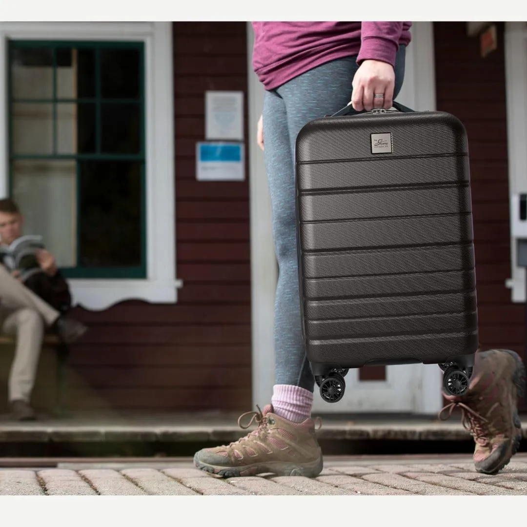 Skyway Epic 2.0 Hardside Lightweight and Durable ABS Shell Luggage, Spacious with Dual Spinning Wheels, Comfort Grip, Men and Women, 28-inch Large Check-In, Midnight