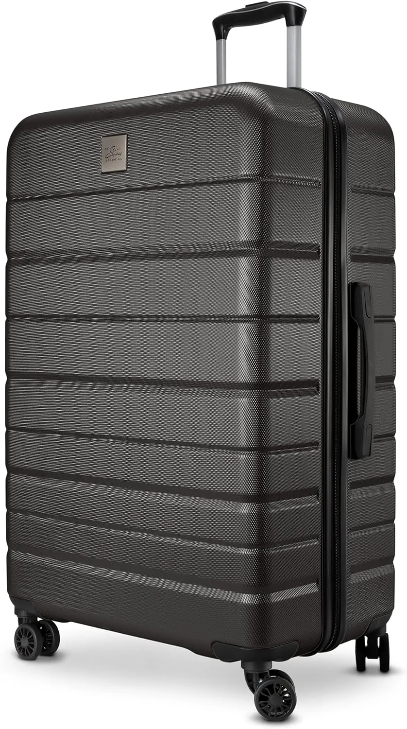Skyway Epic 2.0 Hardside Lightweight and Durable ABS Shell Luggage, Spacious with Dual Spinning Wheels, Comfort Grip, Men and Women, 28-inch Large Check-In, Midnight