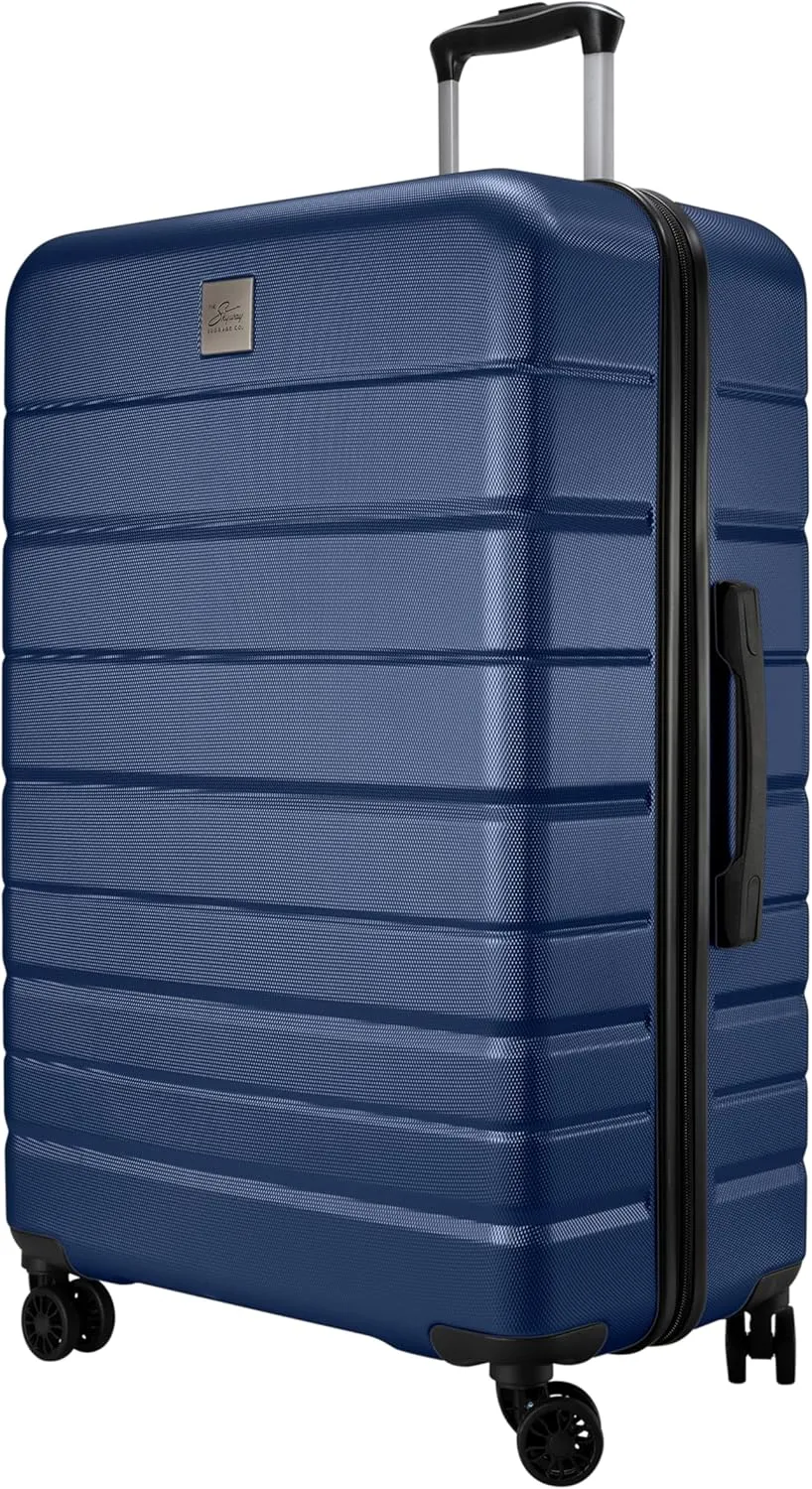 Skyway Epic 2.0 Hardside Lightweight and Durable ABS Shell Luggage, Spacious with Dual Spinning Wheels, Comfort Grip, Men and Women, 28-inch Large Check-In, Royal Blue