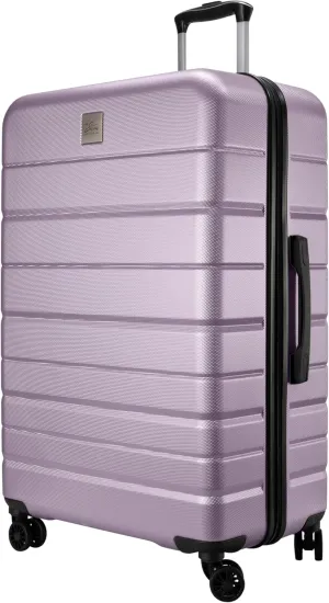 Skyway Epic 2.0 Hardside Lightweight and Durable ABS Shell Luggage, Spacious with Dual Spinning Wheels, Comfort Grip, Men and Women, 28-inch Large Check-In, Silver Lilac