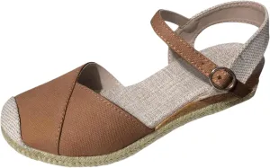 Smoneyful Womens Summer Platform Wedge Sandals Dressy Color Block Ankle Strap Closed Toe Espadrille for Casual Beach 2025 Orthopedic Flat Open Toe Strappy Slip On Boho Comfortable Outdoor