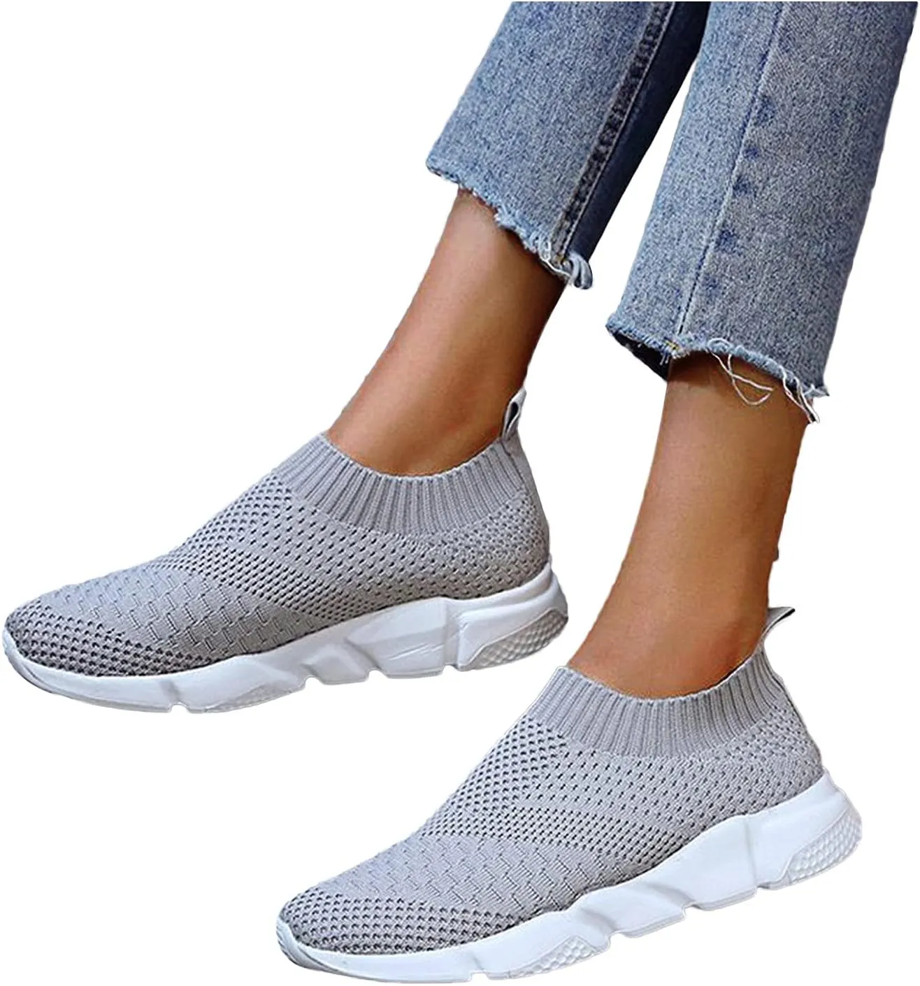 Sneakers for Women 2023 Running Wide Womens Non Slip Work Shoes Food Service Arch Support Casual Dress Shoes for Women Wide Width Womens White Fashion Sneakers High Top Slip On Sneakers Women Black