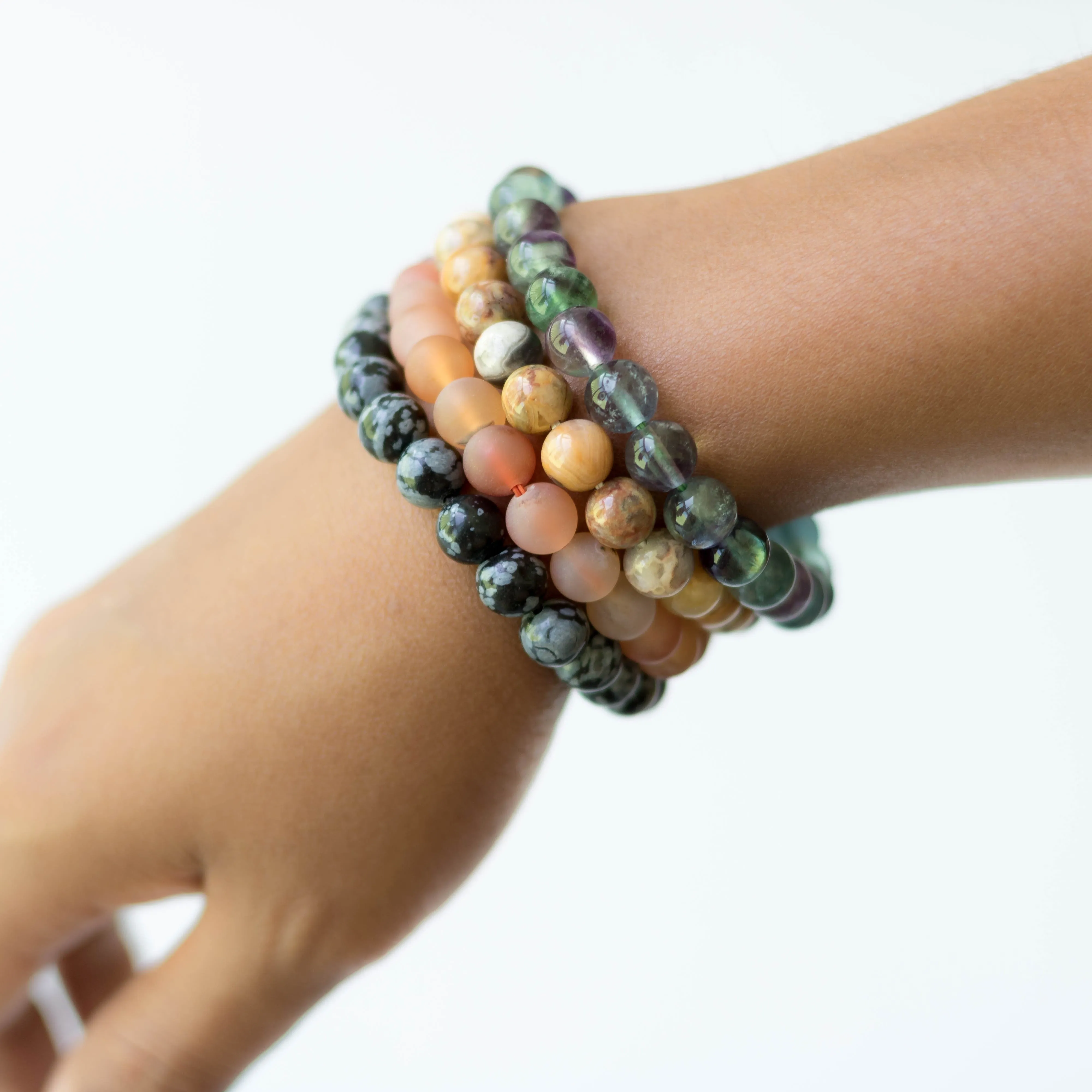 Snowflake Obsidian Gemstone Bracelet