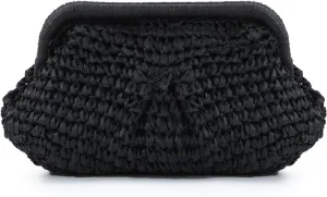Straw Dumpling Clutch Bag - Woven Straw Tote Clutch Purse for Women - Summer Beach Bag - Wicker Clutch