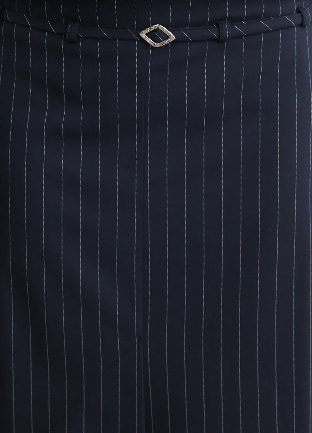 Stretch Stripe Slit Maxi Skirt