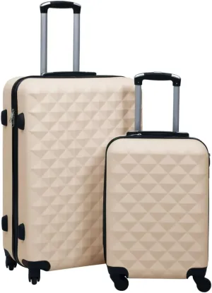 Stylish Hardcase Trolley Set for Travel, Lightweight and Durable, Business or Vacation, Gold Finish